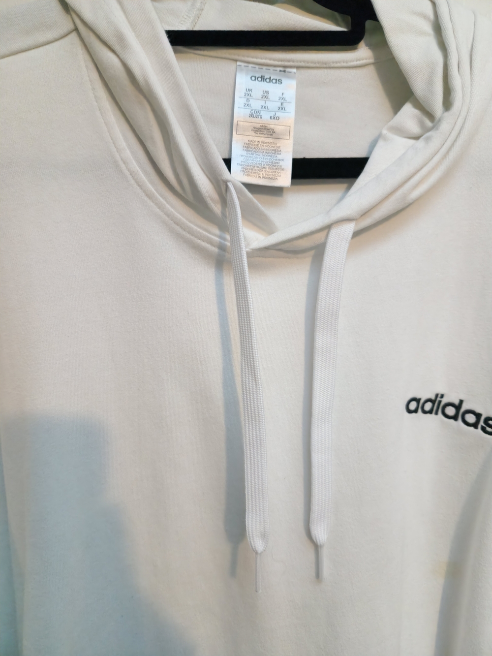 adidas Men’s White Hoodie Sweater